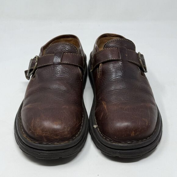 Born Cabot Fisherman Mules Sandals Mens 9.5 Brown Leather Handcrafted Shoes - Picture 5 of 16